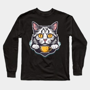 coffee-cat Long Sleeve T-Shirt